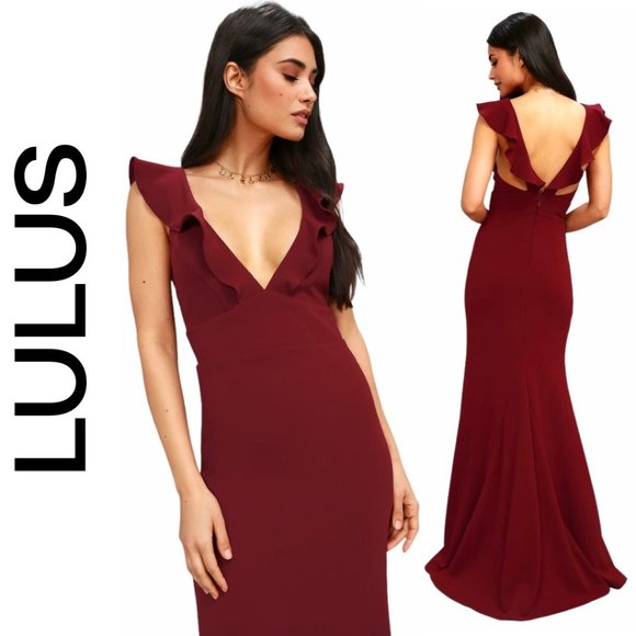 Lulus Dresses & Skirts - Lulus Perfect Opportunity Burgundy Maxi Dress Med.